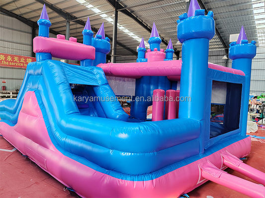 Indoor Play Große aufblasbare Sprunghaus Spiele mit Prinzessin Frozen Thema und Rutsche