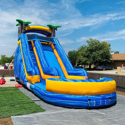 Maximalkapazität 100-500 kg Erwachsene Palmen aufblasbare Wasserparkgeräte mit Pool