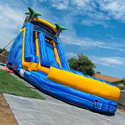 Maximalkapazität 100-500 kg Erwachsene Palmen aufblasbare Wasserparkgeräte mit Pool