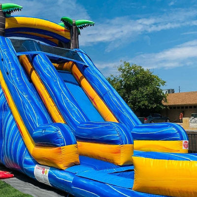 Maximalkapazität 100-500 kg Erwachsene Palmen aufblasbare Wasserparkgeräte mit Pool
