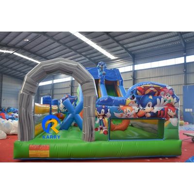 Karry aufblasbare Spaßstadt Unisex blauer Spielplatz für Kinder im Riesen aufblasbaren Park