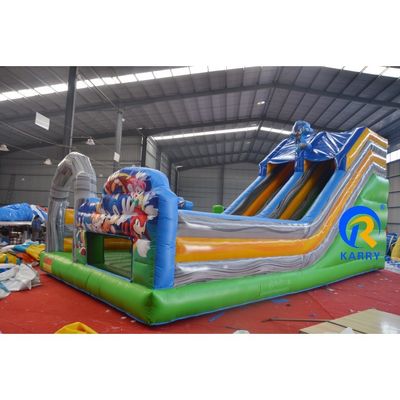 Karry aufblasbare Spaßstadt Unisex blauer Spielplatz für Kinder im Riesen aufblasbaren Park