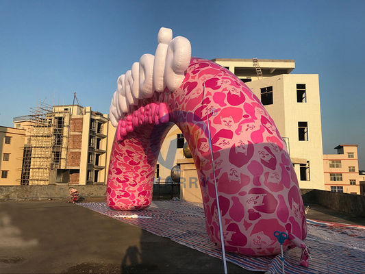 Außenwerbung Aufblasbare Eingangsbogen mit individuellem rosa Design und Druck
