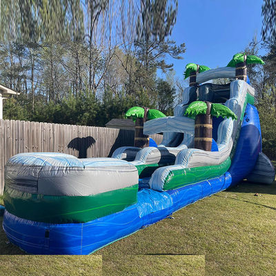 Erwachsenengröße aufblasbare Springer PVC aufblasbare Sprungrutschen mit Splashpool