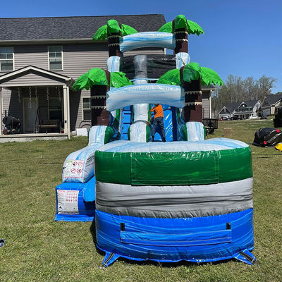 Erwachsenengröße aufblasbare Springer PVC aufblasbare Sprungrutschen mit Splashpool