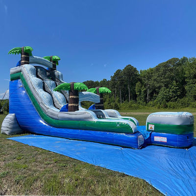 Erwachsenengröße aufblasbare Springer PVC aufblasbare Sprungrutschen mit Splashpool