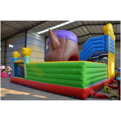 PORTABLE gelbe Schloss-Sprunghölzer Wasserpark-Sprunghölzer für Sprungunterhaltung