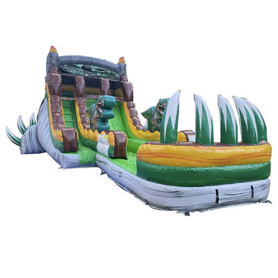 Lassen Sie Ihre Fantasie frei Tropische Dschungel Dino Thema Wasserrutsche mit Splash Pool Spaß