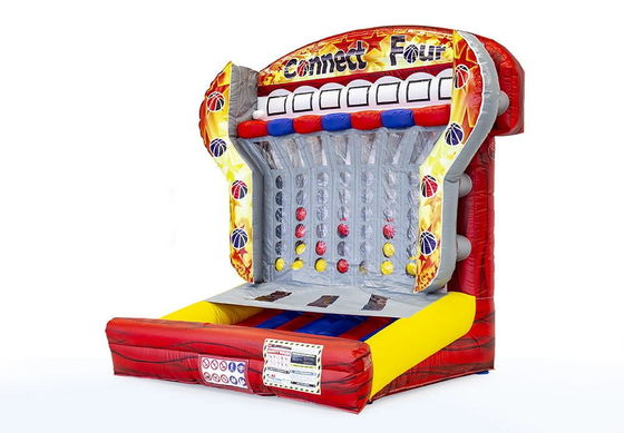 Farbenfrohe aufblasbare Connect 4 in einer Reihe Ziel-Shooting-Spiel für kommerzielle Herausforderungen