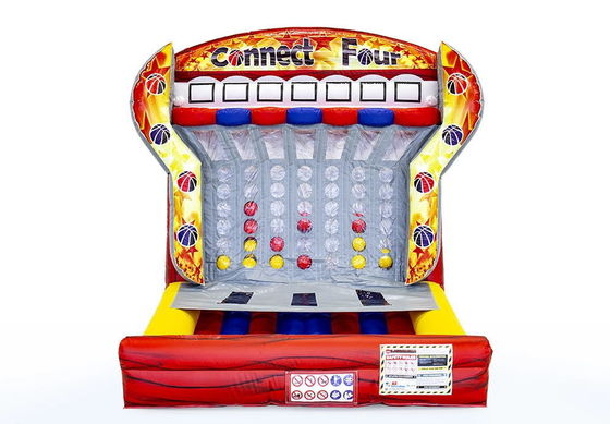 Farbenfrohe aufblasbare Connect 4 in einer Reihe Ziel-Shooting-Spiel für kommerzielle Herausforderungen