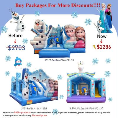 0.55mm PVC Vinyl Tarpaulin Aufblasbare Combo Schloss Rutsche für Kinder im Vergnügungspark