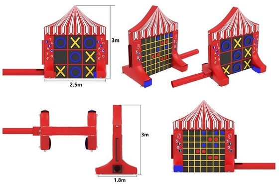 PORTABLE Interaktive Sportspiele Farbenfrohe Karnevalsspiele Tic Tac Toe Wand und Connect 4
