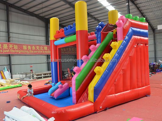 14 Jahre nach oben Anpassung akzeptiert Rot Baustein Thema Sprungburg mit Rutsche und großen Wasserschwimmbad Spielplatz PVC