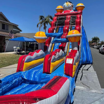 Unterhaltung im Innen- und Außenbereich PVC-Wasserrutsche mit Kindern Splash Pool Spaß