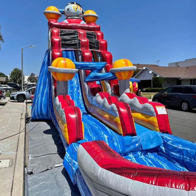 Unterhaltung im Innen- und Außenbereich PVC-Wasserrutsche mit Kindern Splash Pool Spaß