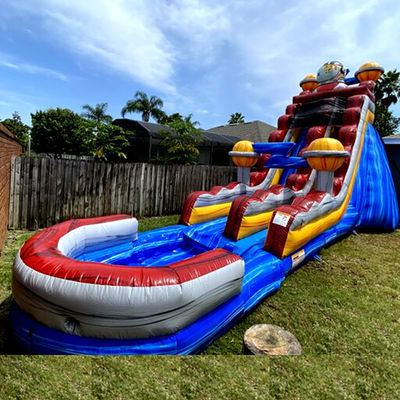 Unterhaltung im Innen- und Außenbereich PVC-Wasserrutsche mit Kindern Splash Pool Spaß