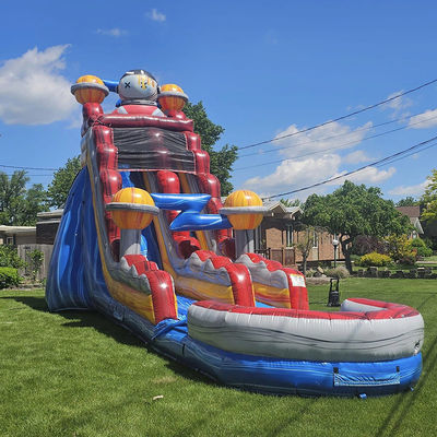 Unterhaltung im Innen- und Außenbereich PVC-Wasserrutsche mit Kindern Splash Pool Spaß