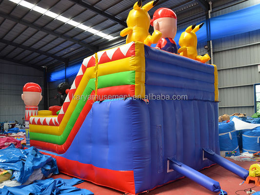Aufblasbare Spaßstadt mit Mickey und Mario Aufblasbare Burg Aussteigerhaus Combo Spielplatz Aufblaser enthalten