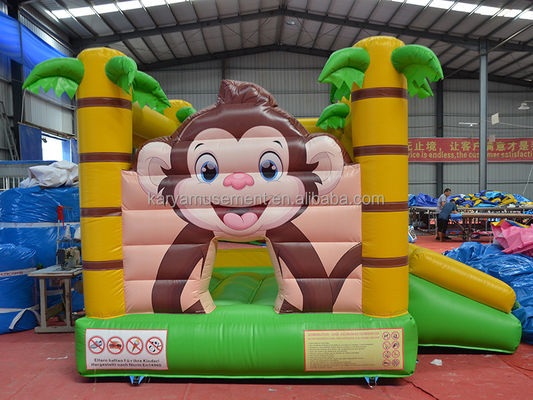 CE/EN71/EN14960 Zertifizierte Kleingröße Jungle Cartoon Monkey Bouncy Castle für Kinder