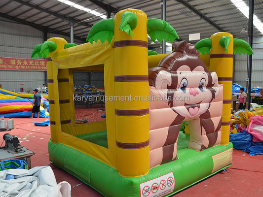 CE/EN71/EN14960 Zertifizierte Kleingröße Jungle Cartoon Monkey Bouncy Castle für Kinder