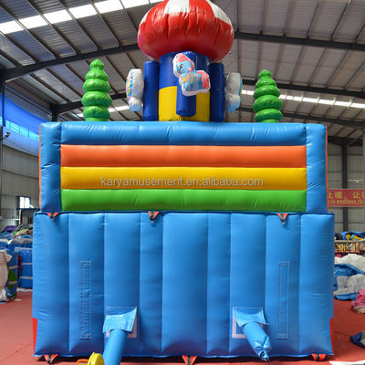 14 Jahre Unisex Neues PVC Aufblasbares Zirkus Schloss mit Slip N Slide Spaß Stadt Party