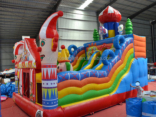 14 Jahre Unisex Neues PVC Aufblasbares Zirkus Schloss mit Slip N Slide Spaß Stadt Party