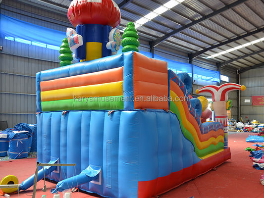 14 Jahre Unisex Neues PVC Aufblasbares Zirkus Schloss mit Slip N Slide Spaß Stadt Party