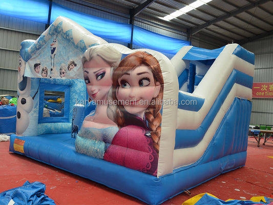 Kinderparty aufblasbare Trampoline Prinzessin Elsa Schloss Kombo Sprungrutsche