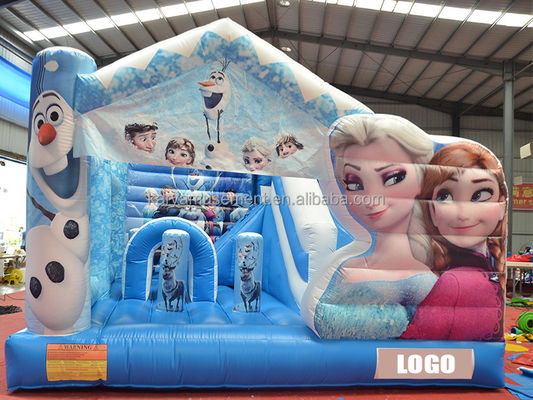 Kinderparty aufblasbare Trampoline Prinzessin Elsa Schloss Kombo Sprungrutsche