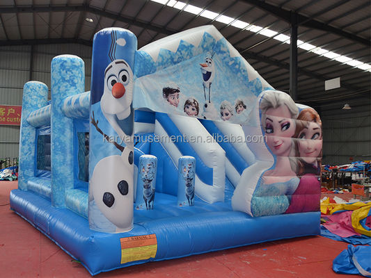 Kinderparty aufblasbare Trampoline Prinzessin Elsa Schloss Kombo Sprungrutsche