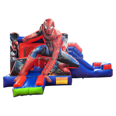 CE/EN71/EN14960 Zertifizierte Kinder aufblasbare Spiderman Schloss Sprunghaus mit Rutsche