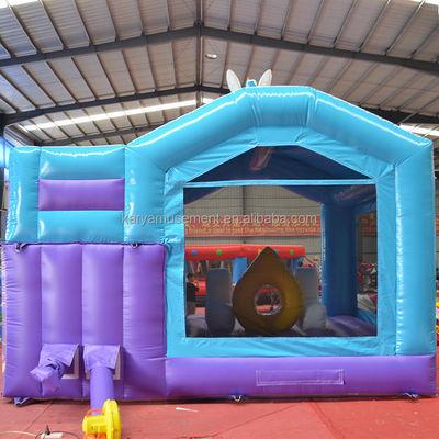 Unisex PVC Exquisite Regenbogen Einhorn Aufblaser Sprungschloss für Spielplatz