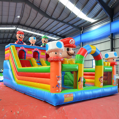 Alter 14 Jahre Portable PVC Aufblasbare Mario Fun City Spielplatz Spiel für Kinder