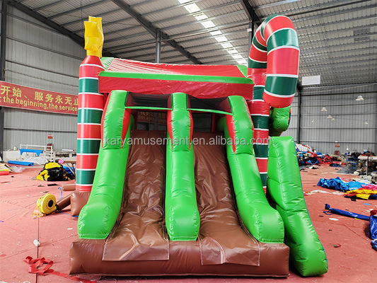 Innen- und Außenhandel aufblasbares Weihnachtssprunghaus mit Doppelschienen und Blaser