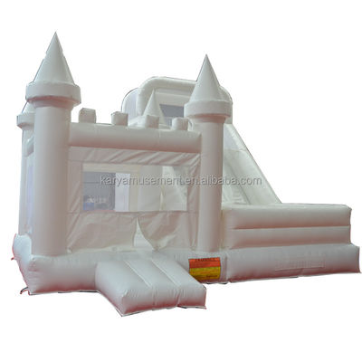 Customized Logo Akzeptable Indoor Jumping Castle für Kinder PVC Weiß aufblasbare Burg