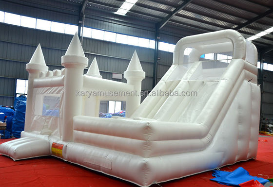 Customized Logo Akzeptable Indoor Jumping Castle für Kinder PVC Weiß aufblasbare Burg