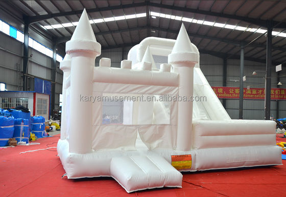 Customized Logo Akzeptable Indoor Jumping Castle für Kinder PVC Weiß aufblasbare Burg