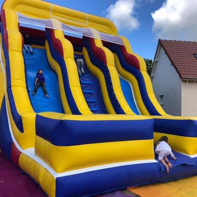 See/Luft/Expressversand PVC Gelbwasserrutsche Aufblasbar mit 2 Rutschen und 2 Pools