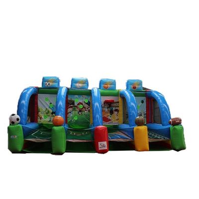 Features PORTABLE Kids 4 in 1 Karneval aufblasbares Sportspiel aufblasbares Basketball-Schießspiel