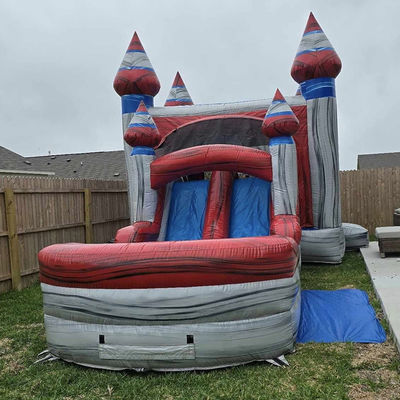 Unisex-Kinder spielen aufblasbares Türsteherhaus mit Rutschbecken und PVC-Material