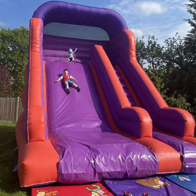 Hinterhof Springen Trockenrutsche für Kinder und Erwachsene Innen PVC Lila Wasserrutsche