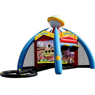 Unisex PORTABLE Aufblasbare Karneval 5-in-1 Spiel Fußball/Basketball Interaktiver Sport