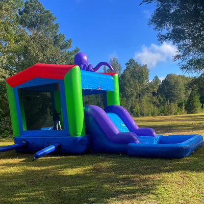 0.55mm Platon PVC Tarpaulin Aufblasbare Kombination Schloss Rutsche und Pool für Kinder Party Play