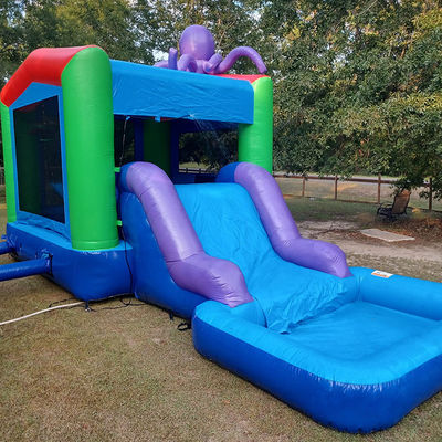 0.55mm Platon PVC Tarpaulin Aufblasbare Kombination Schloss Rutsche und Pool für Kinder Party Play