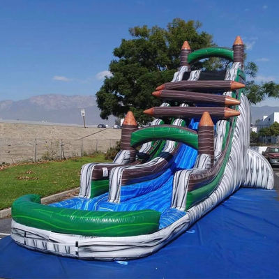 Verkauf Vermietung Kinder aufblasbare Spiele Hinterhof Log Jammer Wasserrutsche mit Pool