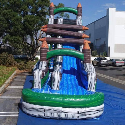 Verkauf Vermietung Kinder aufblasbare Spiele Hinterhof Log Jammer Wasserrutsche mit Pool