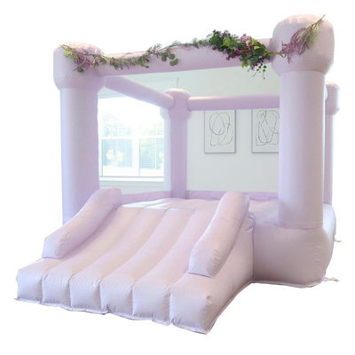 Kinder rosa Trampolin und Prinzessin Schloss aufblasbarer Türsteher Haus mit weißem Mesh