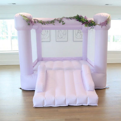 Kinder rosa Trampolin und Prinzessin Schloss aufblasbarer Türsteher Haus mit weißem Mesh