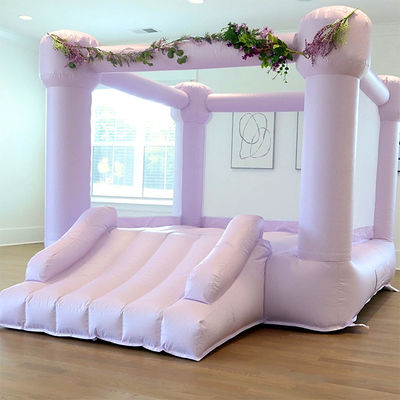 Kinder rosa Trampolin und Prinzessin Schloss aufblasbarer Türsteher Haus mit weißem Mesh