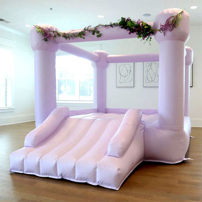 Kinder rosa Trampolin und Prinzessin Schloss aufblasbarer Türsteher Haus mit weißem Mesh
